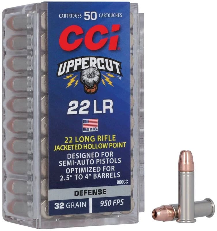 CCI Uppercut, 22 LR, 32 Grain, Jacketed Hollow Point, 950 fps