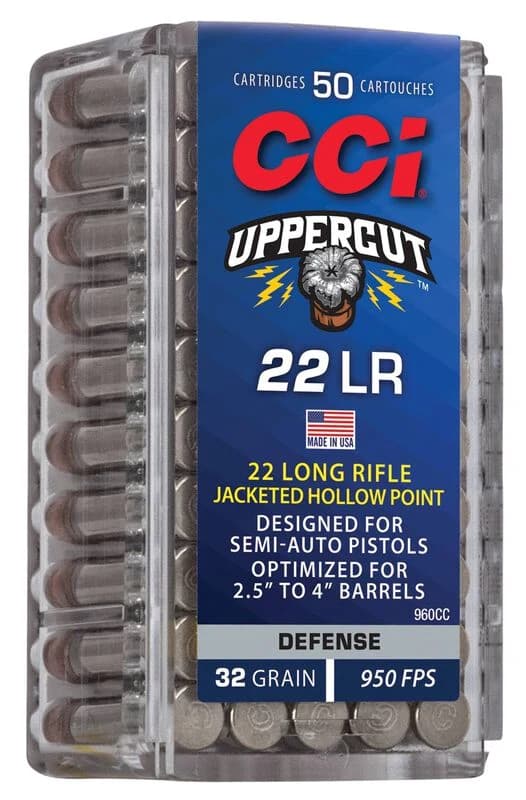 CCI Uppercut, 22 LR, 32 Grain, Jacketed Hollow Point, 950 fps