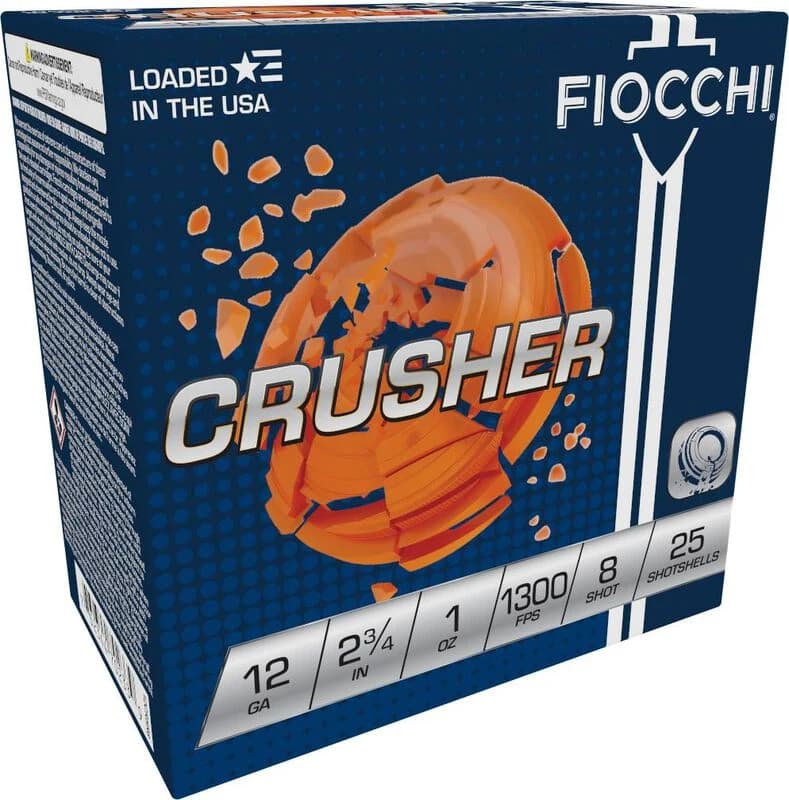 Crusher, 12 Gauge, 8 Shot, 2-3/4 in, 1 oz, 1300 fps — 25 Count