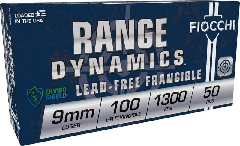 Range Dynamics Handgun, 9mm Luger, 100 Grain, Frangible, 1300 fps — 50 Count