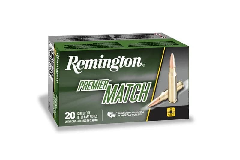 Remington Premier Match, 6mm Creedmoor, 107 Grain, Sierra Matchking Boat-Tail Hollow Point, 3000 fps