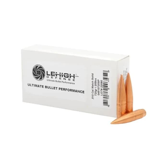 .510 Diameter, 720 Grain Match Solid Bullets (20 Count)