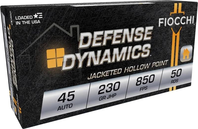 Defense Dynamics, 45 ACP, 230 Grain, Jacketed Hollow Point, 850 fps — 50 Count