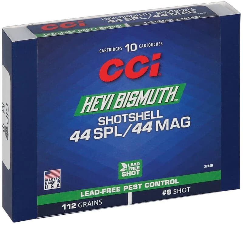 Pest Control Bismuth Shotshell, 44 Spl/Rem Mag, 8 Shot, 1050 fps — 10 Count