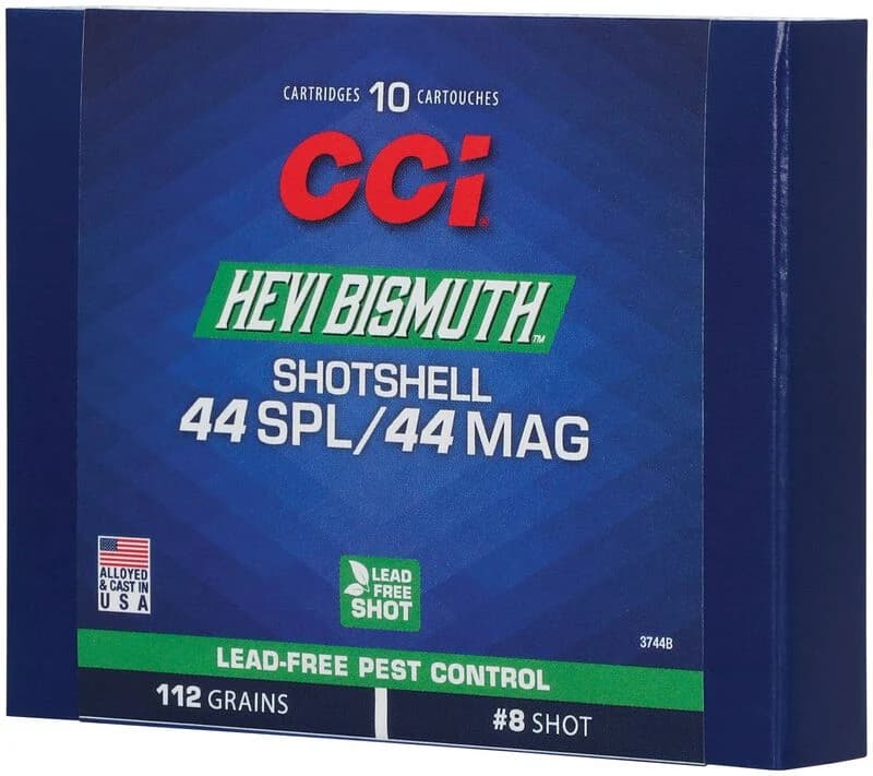 CCI Pest Control Bismuth Shotshell, 44 Spl/Rem Mag, 8 Shot, 1050 fps