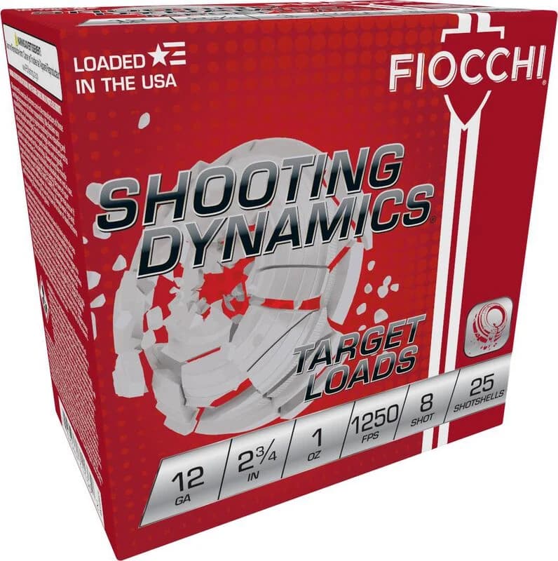 Shooting Dynamics, 12 Gauge, 8 Shot, 2-3/4 in, 1 oz, 1250 fps — 25 Count