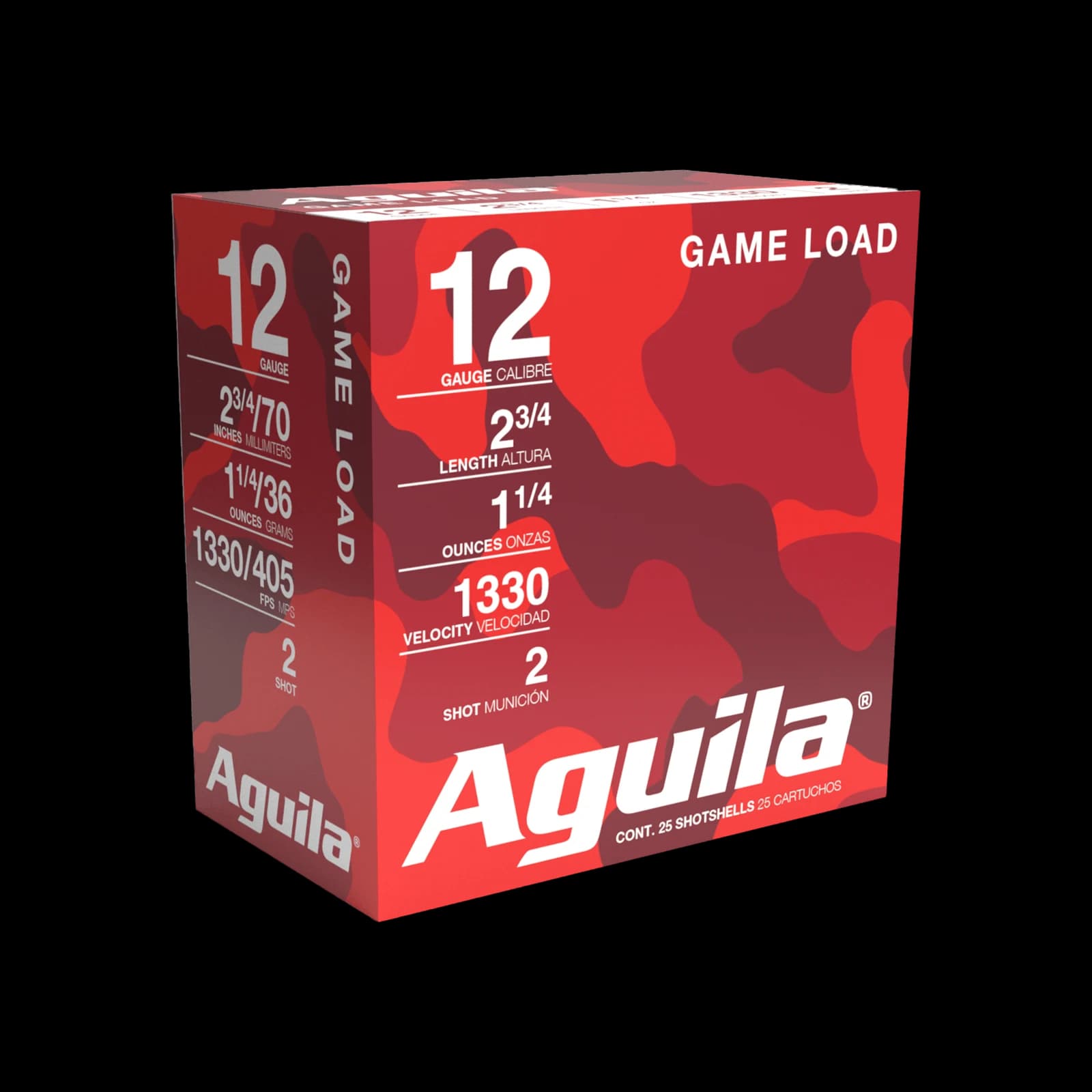 Aguila 12GA 2-3/4" 1-1/4oz #2 — 25 Count