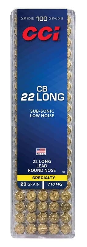 CB, 22 Long, 29 Grain, Lead Round Nose, 710 fps — 100 Count