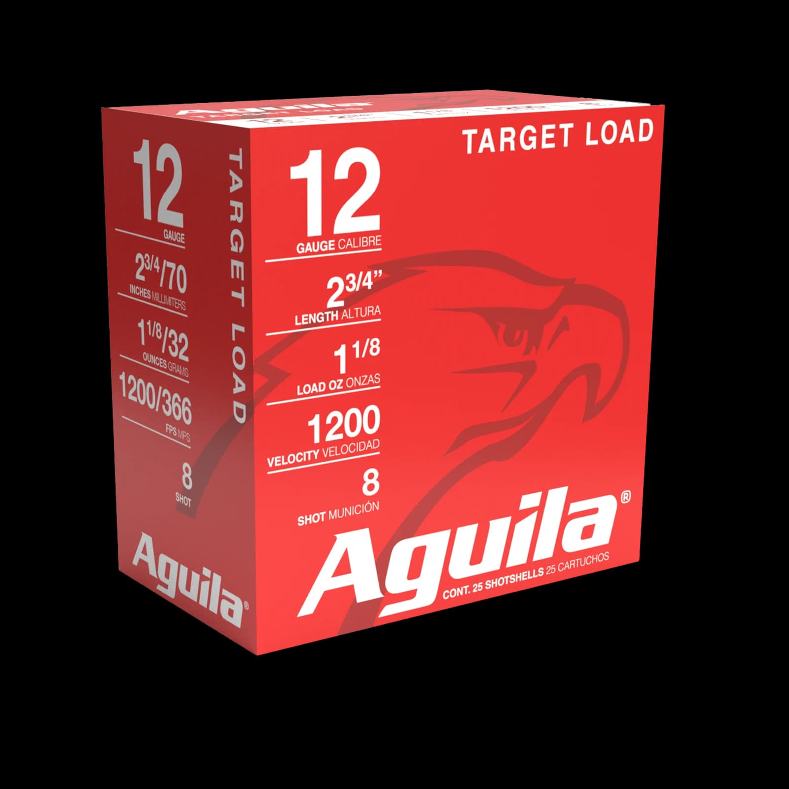 12GA Target Load, 8 Shot — 25 Count