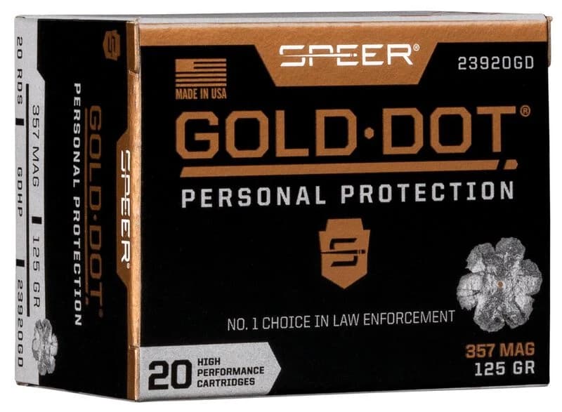 Gold Dot Gold Dot Handgun Personal Protection, 357 Magnum, 125 Grain, Gold Dot Hollow Point, 1450 fps
