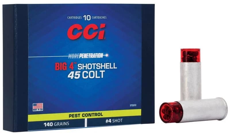 Pest Control Big 4 Shotshell, 45 Colt, 4 Shot, 800 fps — 10 Count