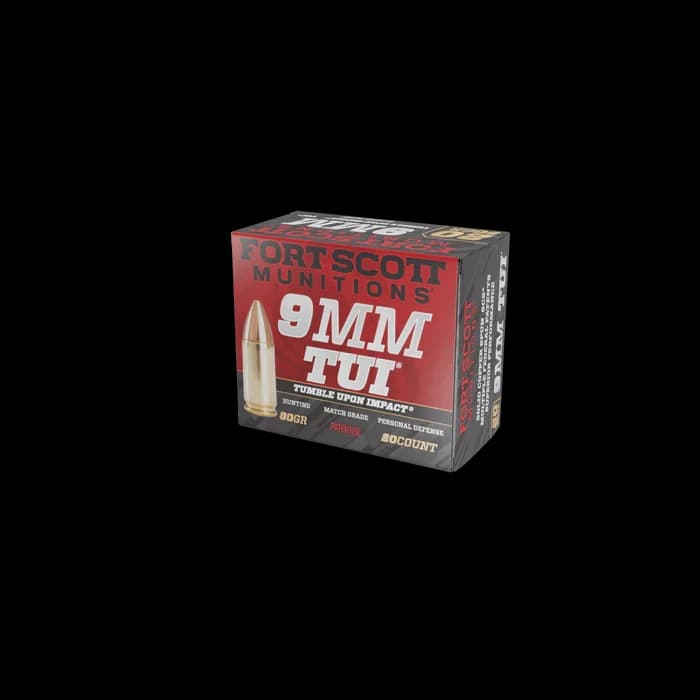 9MM Luger TUI - 80Gr Solid Copper Ammo — 20 Count