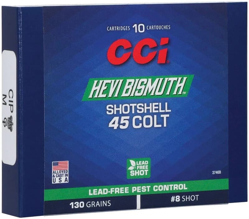 CCI Pest Control Bismuth Shotshell, 45 Colt, 8 Shot, 1050 fps