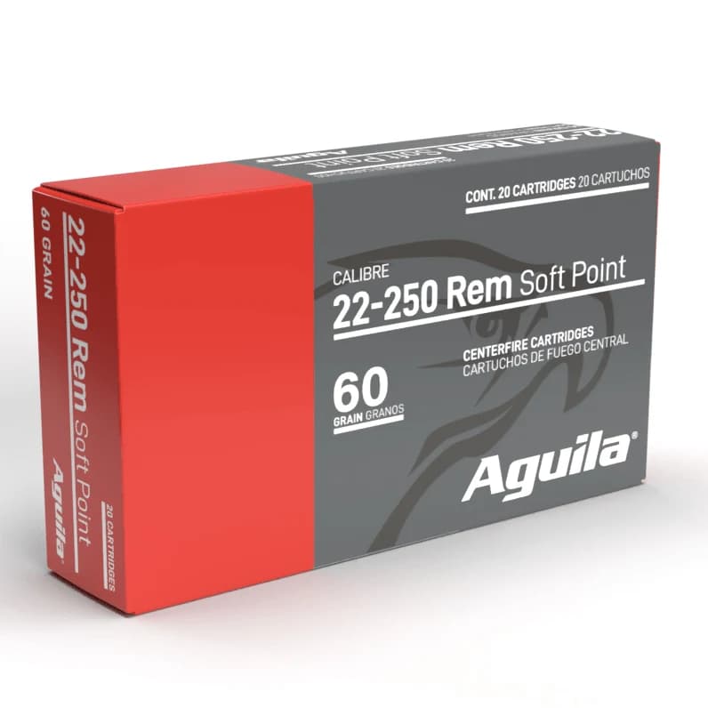 22-250 REM 60 GR SOFT POINT — 20 Count