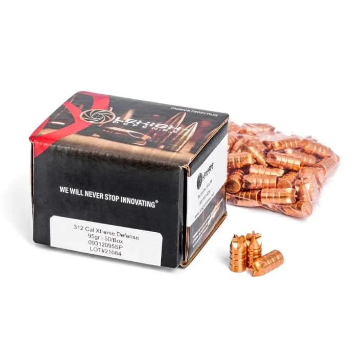 .312 Diameter, 95 Grain Xtreme Defense Bullets (50 Count)