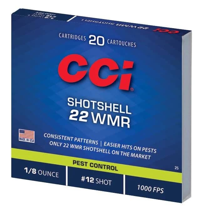 CCI Rimfire Shotshell, 22 WMR, 12 Shot, 1000 fps