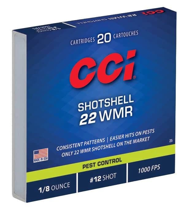 CCI Rimfire Shotshell, 22 WMR, 12 Shot, 1000 fps