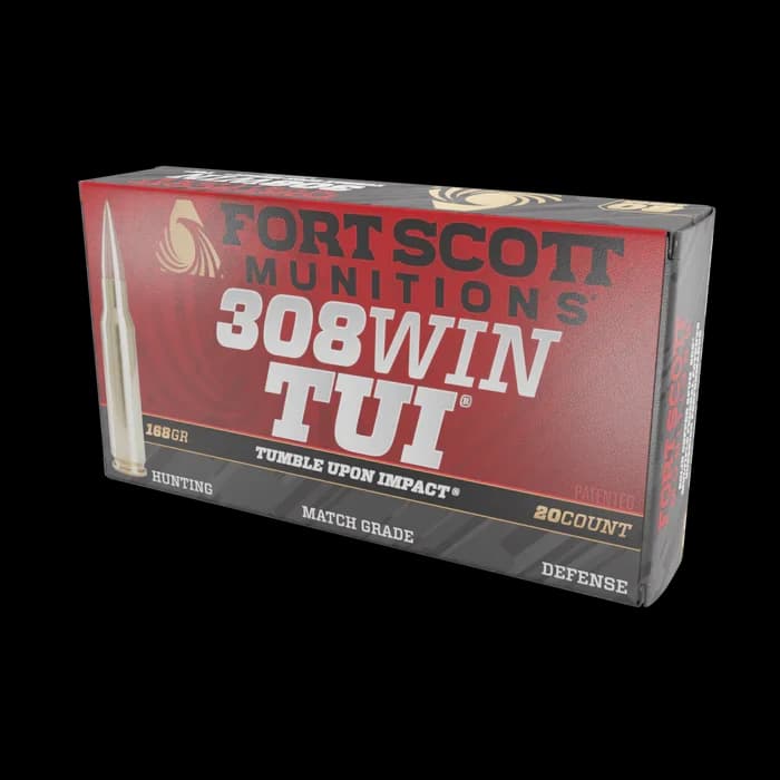 308 Winchester SCS TUI - 168Gr Solid Copper Ammo — 20 Count