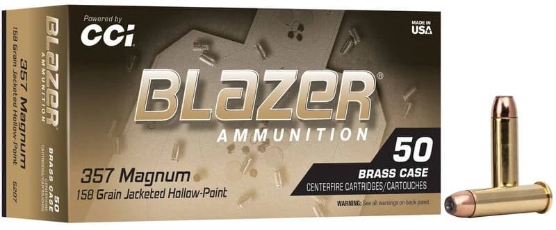 Blazer Brass HP, 357 Mag, 158 Grain, Jacketed Hollow Point, 1150 fps — 50 Count