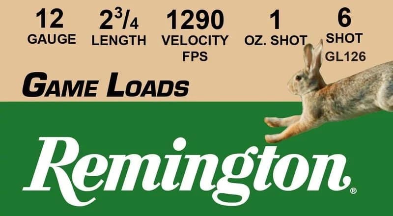 Remington Game Load, 12 Gauge, 6 Shot, 2-3/4 in, 1 oz, 1290 fps