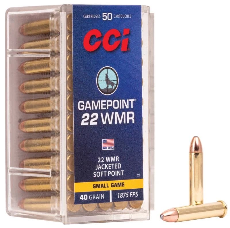Gamepoint, 22 WMR, 40 Grain, Jacketed Soft Point, 1875 fps — 50 Count
