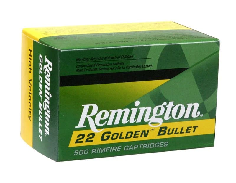 22 Golden Bullet, 22 LR, 40 Grain, Brass Plated Round Nose, 1280 fps — 100 Count