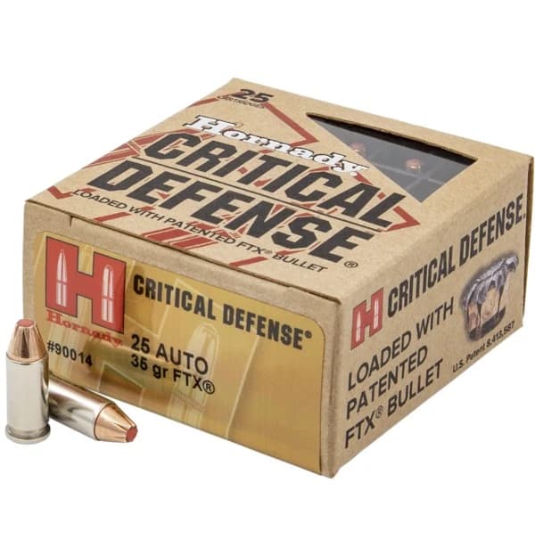 Hornady 25 Auto 35 gr FTX Critical Defense