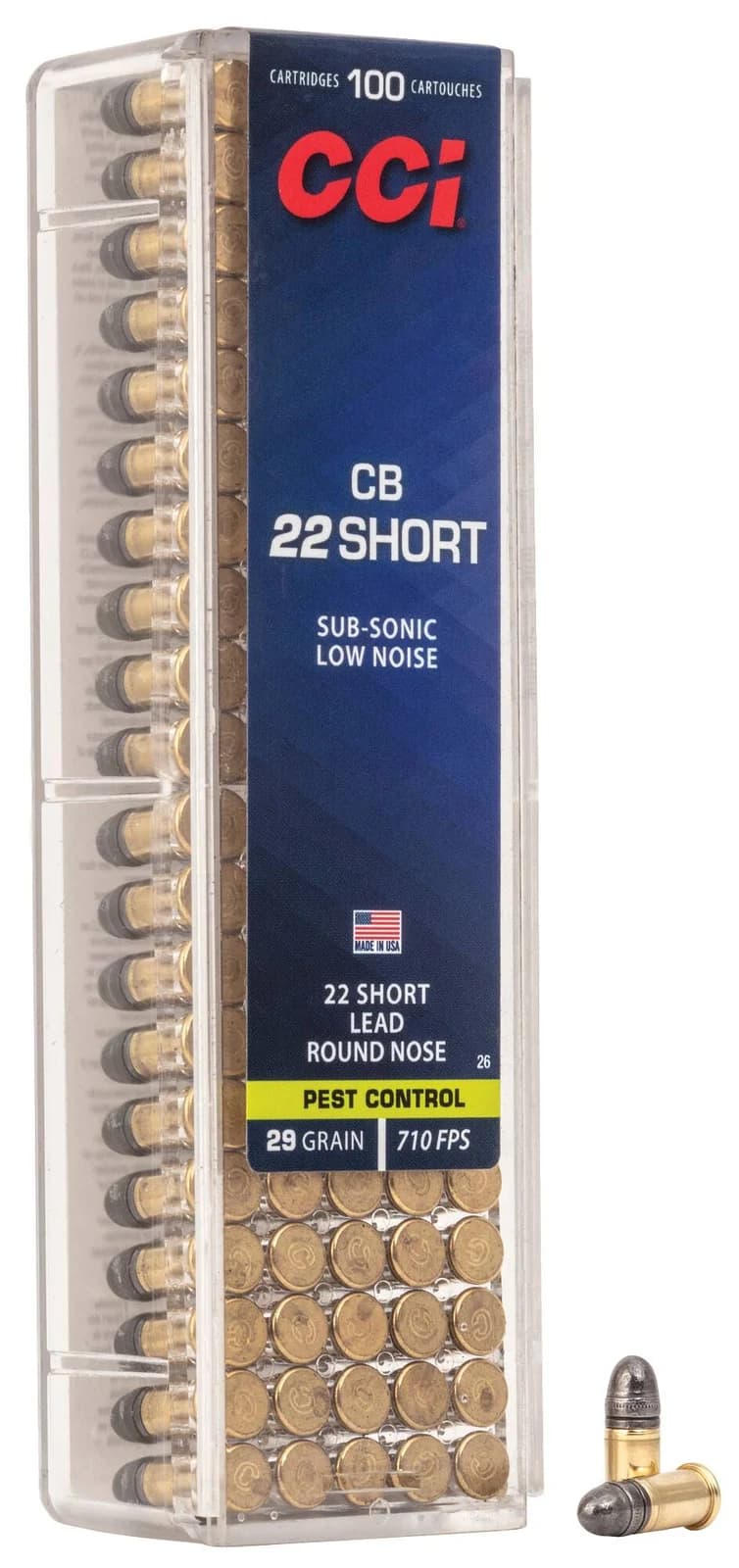 CCI CB, 22 Short, 29 Grain, Lead Round Nose, 710 fps