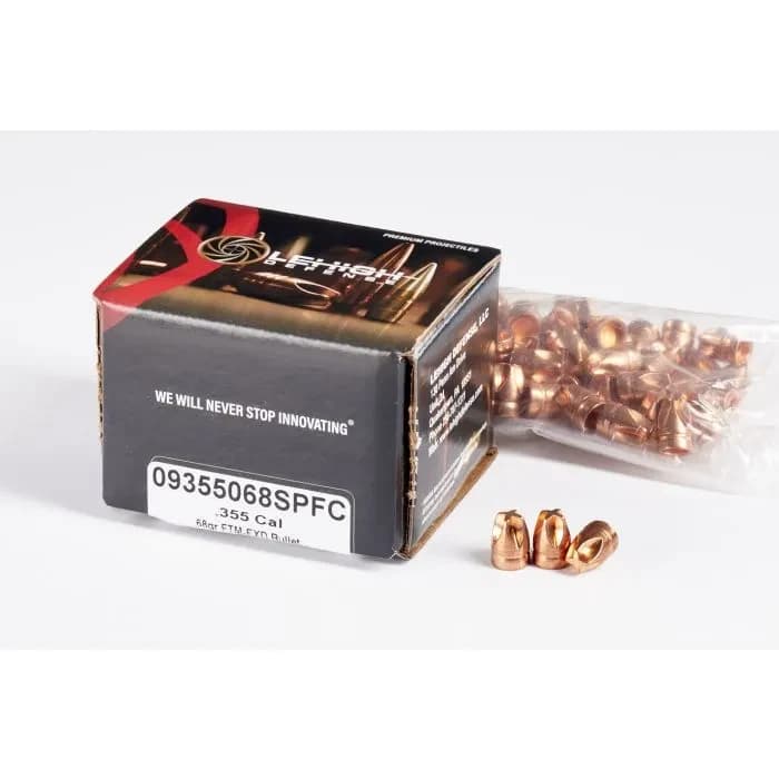 .355 Diameter, 68 Grain Xtreme Defense Bullets (100 Count)