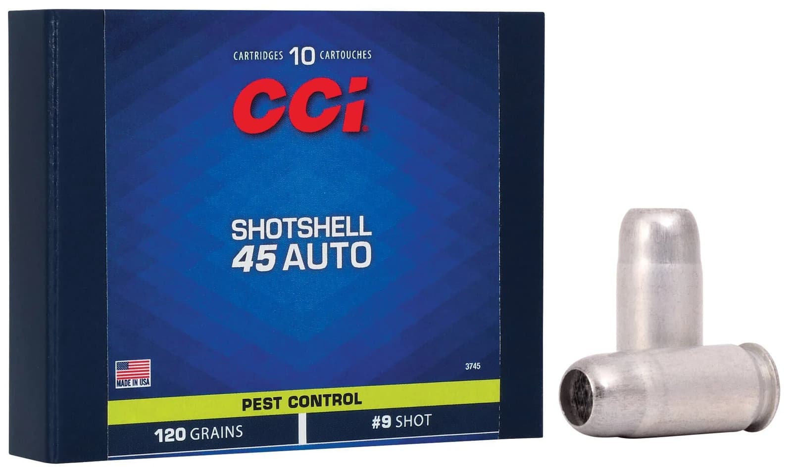 Pest Control Shotshell, 45 ACP, 9 Shot, 1100 fps — 10 Count