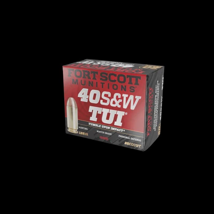 40 S&W TUI - 125Gr Solid Copper Ammo — 20 Count