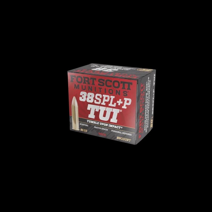 38 Special +P TUI - 80Gr Solid Copper Ammo — 20 Count