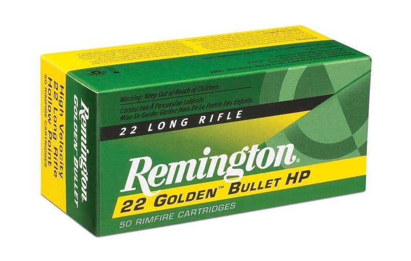 22 Golden Bullet, 22 LR, 36 Grain, Brass Plated Hollow Point, 1280 fps — 50 Count