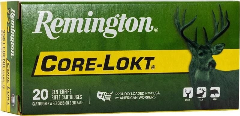 Remington Core-Lokt, 350 Legend, 180 Grain, Jacketed Soft Point, 2100 fps