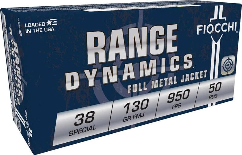 Range Dynamics Handgun, 38 Special, 130 Grain, Full Metal Jacket, 950 fps — 50 Count