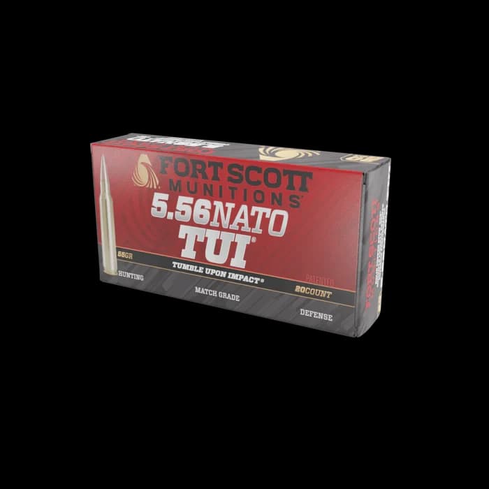 5.56 NATO SCS TUI - 55Gr Solid Copper Ammo — 20 Count
