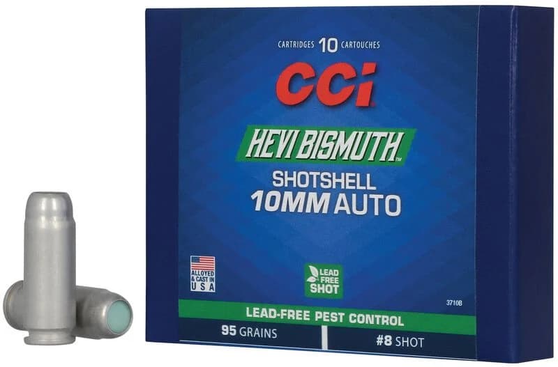 CCI Pest Control Bismuth Shotshell, 10mm Auto, 8 Shot, 1300 fps