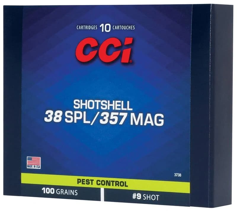 Pest Control Shotshell, 38 Spl/357 Mag, 9 Shot, 1050 fps — 10 Count