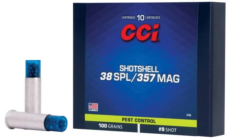 CCI Pest Control Shotshell, 38 Spl/357 Mag, 9 Shot, 1050 fps