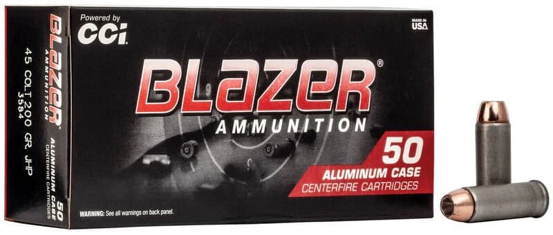 Blazer Aluminum, 45 Colt, 200 Grain, Jacketed Hollow Point, 1000 fps — 50 Count