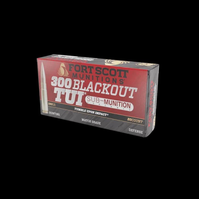 300 Blackout Sub-Munition SCS TUI - 190Gr Solid Copper Ammo — 20 Count