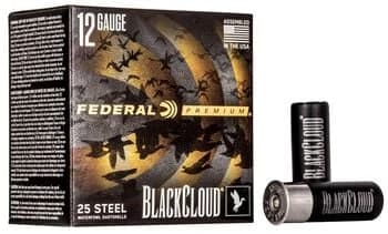 Black Cloud FS Steel, 12 Gauge, 4 Shot, 2-3/4 in, 1 1/8 oz, 1500 fps — 25 Count