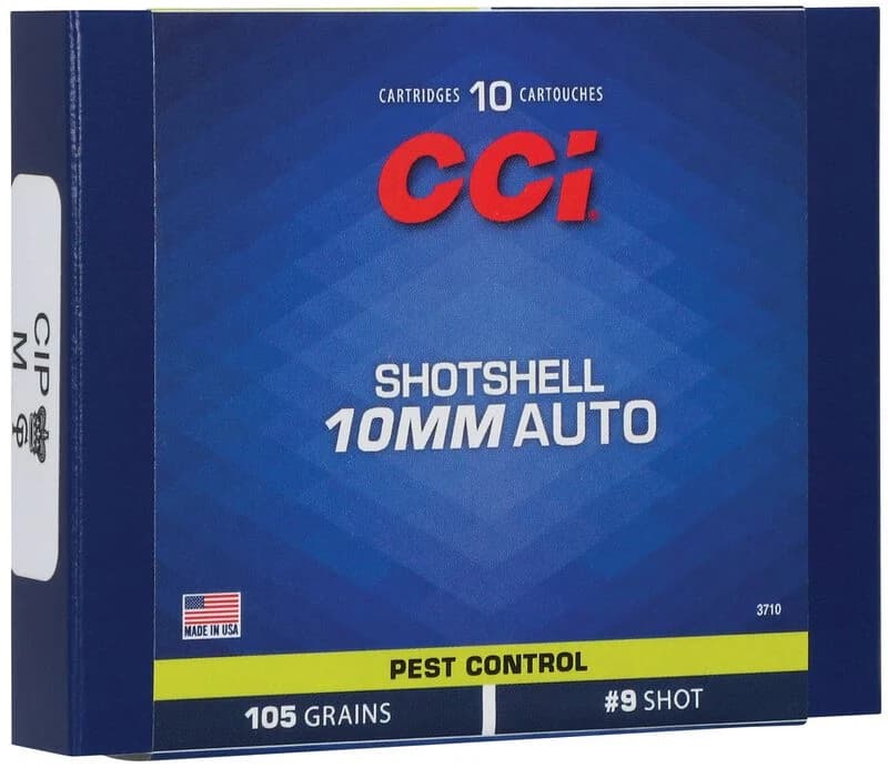 CCI Pest Control Shotshell, 10mm Auto, 9 Shot, 1250 fps