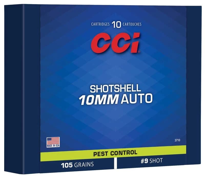 CCI Pest Control Shotshell, 10mm Auto, 9 Shot, 1250 fps
