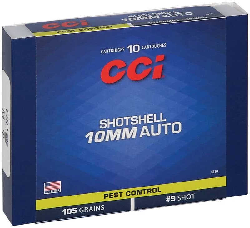 CCI Pest Control Shotshell, 10mm Auto, 9 Shot, 1250 fps