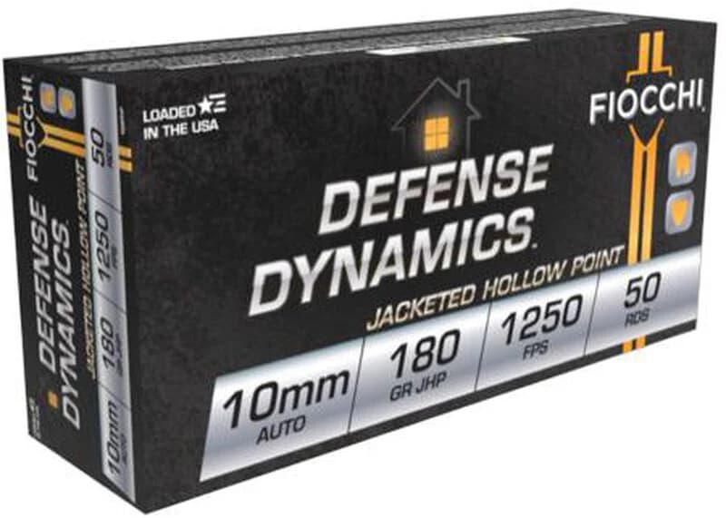Defense Dynamics, 10mm Auto, 180 Grain, Jacketed Hollow Point, 1250 fps — 50 Count