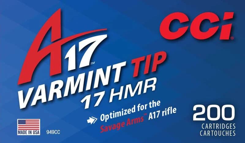 A17, 17 HMR, 17 Grain, Tipped Varmint, 2650 fps — 200 Count
