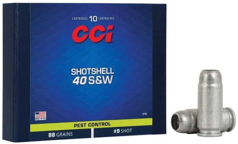 Pest Control Shotshell, 40 S&W, 9 Shot, 1250 fps — 10 Count