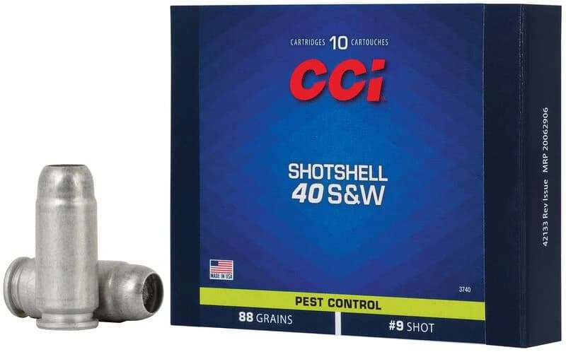 CCI Pest Control Shotshell, 40 S&W, 9 Shot, 1250 fps