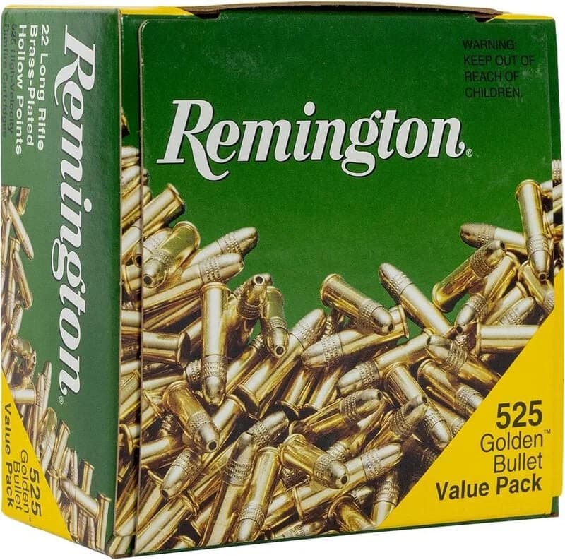 Remington 22 Golden Bullet, 22 LR, 36 Grain, Plated Hollow Point, 1280 fps